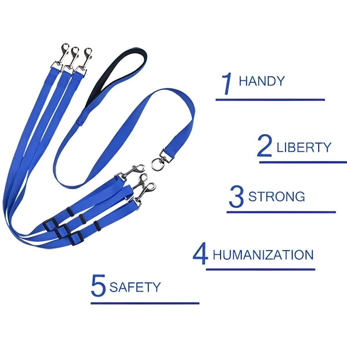 3-IN-1 TRIPAW™ HEAVY-DUTY NYLON LEASH FOR DOGS